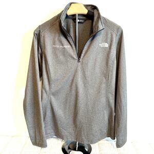 North Face Women’s Large Gray 1/4 Zip Henley Jacket Athleisure Fitness Outdoors